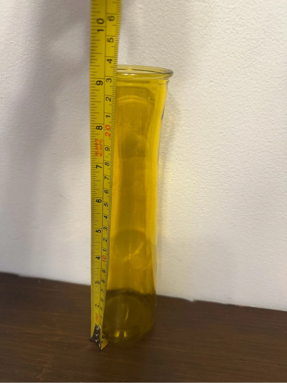 Yellow Glass Decorative Vase